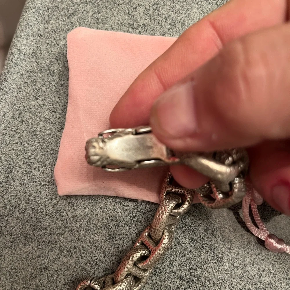 Silver Dragon Head Men's Chain Bracelet - stainless steel